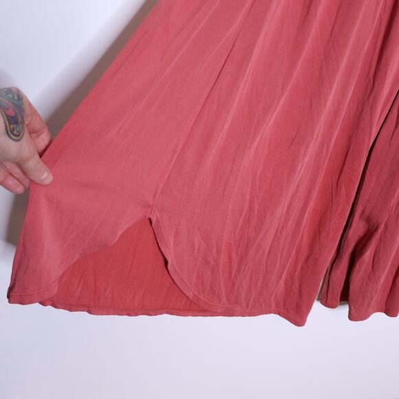 MOULINETTE SOEURS Eremita Halter Jumpsuit Dusty Rose Pleated Tie Back Women's XS - Picture 8 of 15